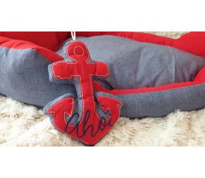 Stickserie ITH - Anker AHOI & MOIN - zum WENDEN plus ANHÄNGER, Appli & STECKER